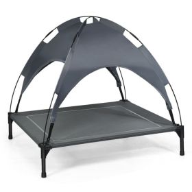 35.5" x 32" Dog Cot with UV Protection Canopy Shade